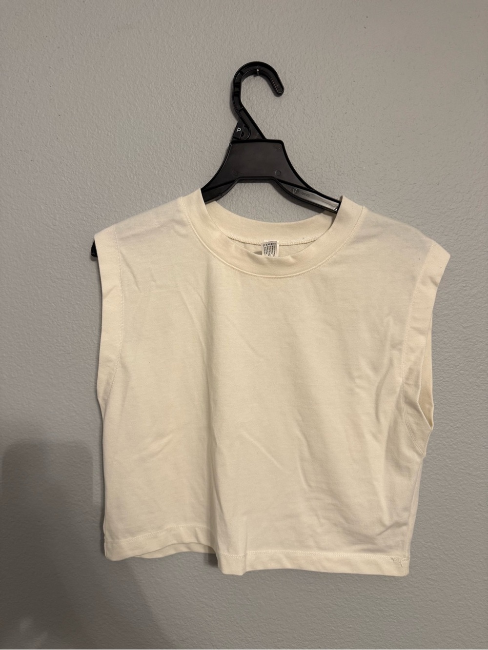90 Degree By Reflex Cream Cropped Tank